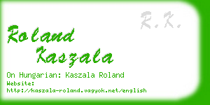 roland kaszala business card